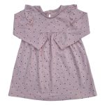 Long sleeve dotted dress with buttons (12-18 Months)