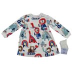 White long sleeve with multiple design and white pop socks