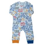 Multicolor overall with car designs