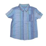 Multicolor striped shirt with white buttons and pocket (18-24Months)
