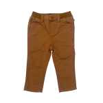 Brown trouser with pocket and brown button (Elastic Waistline)