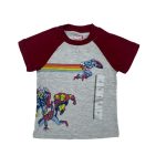 Multicolor short sleeve top with avengers characters design (12-18 Months)