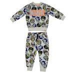 2 Piece set of creamy top and joggers with marvel characters design