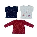 3 Pack of multicolor long sleeve top with winter, love and tree designs