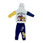 Multicolor hoodie with paw patrol character design and a matching jogger
