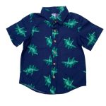 Navy blue short sleeve t-shirt with dinosaur designs (Old Navy)