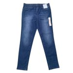 Blue trouser with pocket and elastic waistline