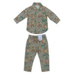 Multicolor shirt with flower design and a matching trouser