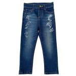 Denim jean with pocket and fish designs (4-5 Years)