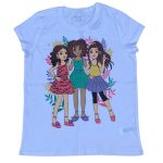 White short sleeve top with cartoon character with leaves design (Place)