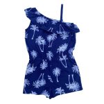 Navy blue romper with tree designs (6-7 Years)