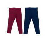 Set of red check and navy blue leggings (Primark)