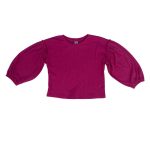 Long sleeve plain crop pink top (18-24 Months)