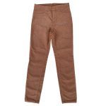 Velvet material shade of brown trouser  with pocket and elastic waistband