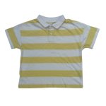 Yellow short sleeve stripe top with white buttons (Carter's)