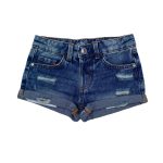 Denim short with pocket and ripped design (Midrise)