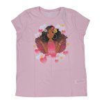 Pink short sleeve top with Disney princess and love designs (Place)