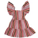 Multi color flare sleeveless and open back (2-3 Years)