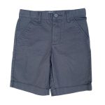 Gray short with pocket and button, high-quality materials, modern design