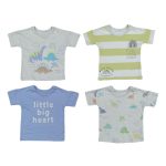Multicolor short sleeve top with animal and text designs