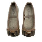 Gold color shoe with bow design (River Island)