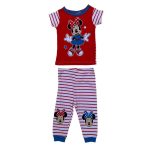 Multicolor set of pyjamas top and stripe trouser with mickey mouse design