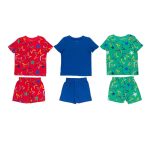 6 Piece set of multicolor pyjamas, Red, Blue and Green (18-24 Months)