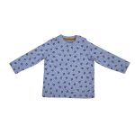 Gray long sleeve top with slash designs