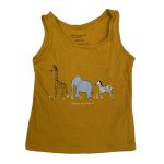 Shade of yellow vest with animal designs (Primark)