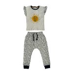 Creamy short sleeve top and a matching trouser (Clearance)