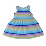 Sleeveless multicolor stripe dress (12-18 Months)