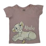 Shade of pink short sleeve top with nala lion king character