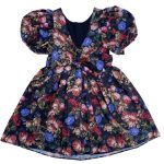 Black short sleeve dress with flower designs (Next)
