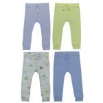 3 Plain multicolor joggers with dinosaur designs