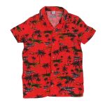 Red vintage short sleeve shirt with beach view designs (Tu|Kids)