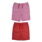 Red stripe short and a plain red short with pocket (18-24Months)