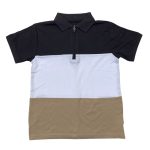 Multicolor stripe top with a black zip collar (Next)