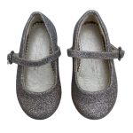 Pastel silver Rainbow Glitter shoe with strap