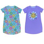 2 Pack of multicolor night wear with flower designs