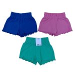 3 Pack of blue, pink and green plain short (George)