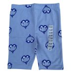 Shade of blue short with love designs (3-4 Years)
