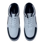 White and black male sneaker with white shoe lace
