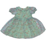 Green short sleeve dress with flower designs (Tu|Kids)