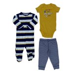 Set of multicolor stripe overall, pin down and jogger