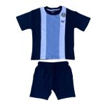 Navy blue stripe tee top and a short (2-3 Years)