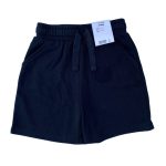 A black plain short (Elastic Waistline)