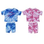 Multicolor short sleeve top and a matching short (12-18 Months)
