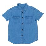 Denim short sleeve shirt with buttons and pocket (Next)