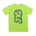 Its a shade of green short sleeve top with game pad outline design