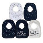 5 pack of multicolor bibs set